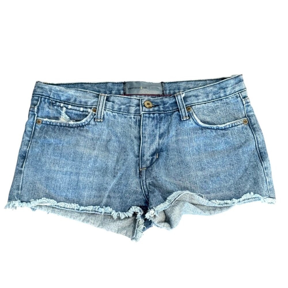 Paper Denim & Cloth Womens Denim Shorts Size 29 Cotton Distressed Blue Frayed He